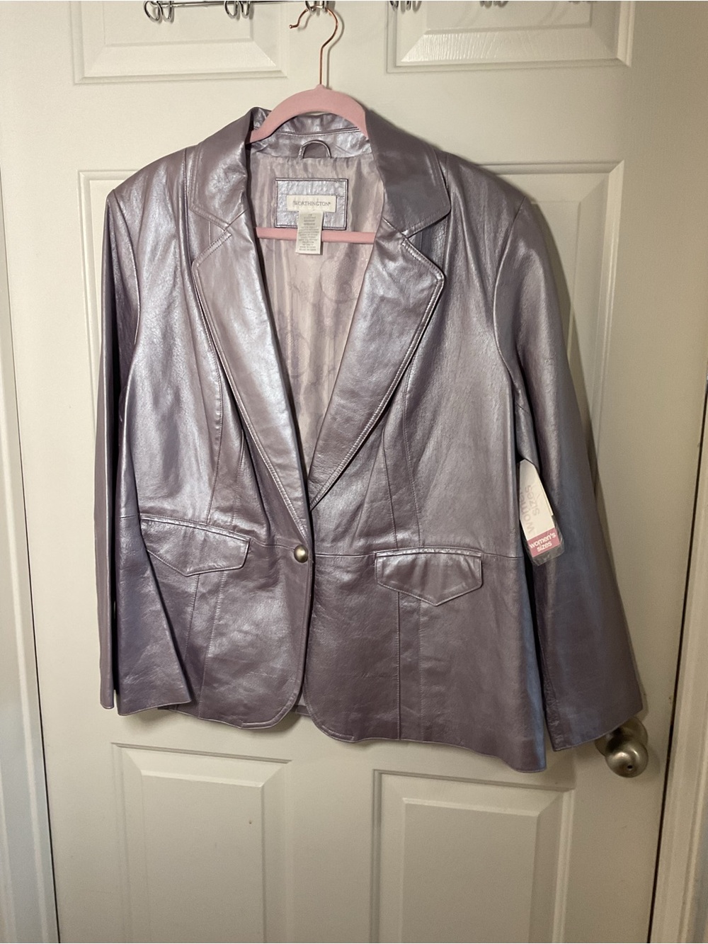 Worthington Genuine Leather Orchid Blazer Jacket Women’s Plus 2X - Picture 7 of 7